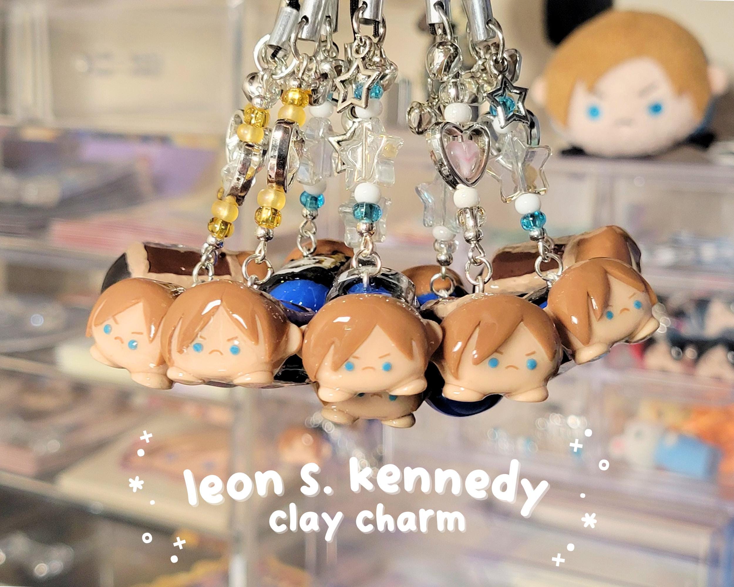 RE4 + RE2 | Leon K. | Handmade Clay Charm