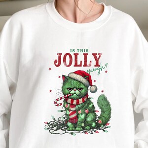 Is This Jolly Enough, Cute Cat Christmas Shirt, Christmas Party,Holiday Shirt,Funny Christmas Shirt,Cat Lover Christmas Gift,Merry Christmas