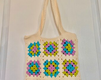 【HUECLOSET】square tote bag R5890 Summer Granny Square Tote Bag - Etsy