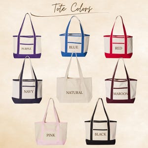 Custom Logo Embroidered Canvas Tote Bag, Personalized Text - Etsy