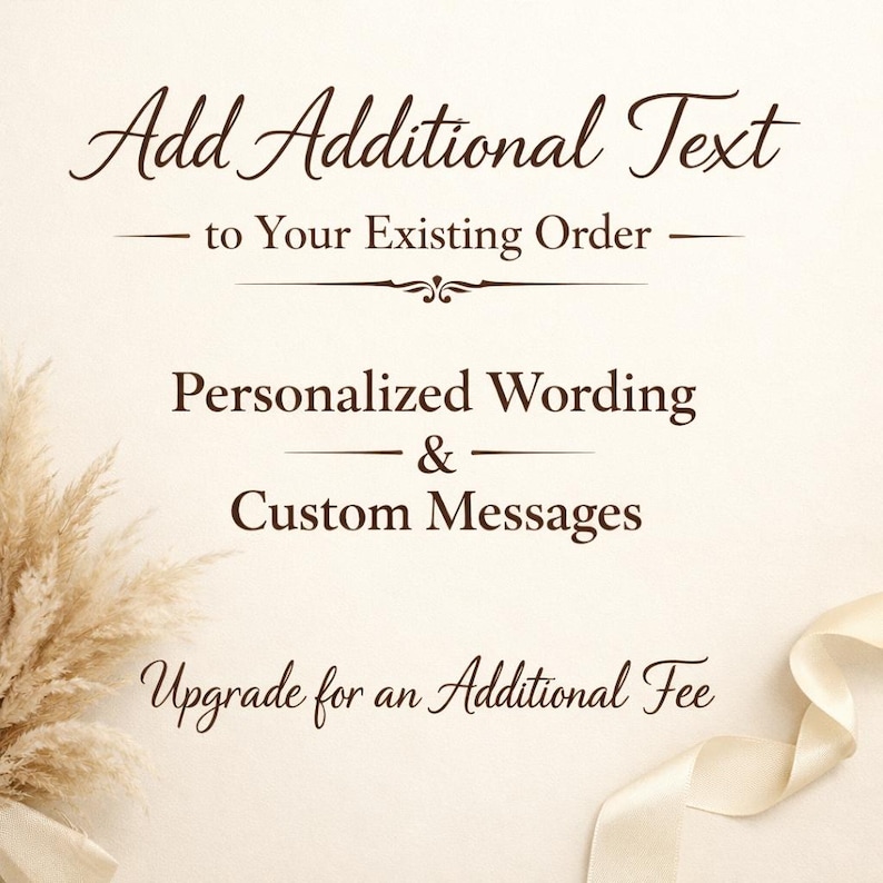 Add On: Additional Text for Existing Order | Custom Embroidery Upgrade ...