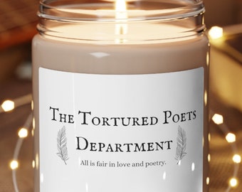 Vela perfumada de soja del Departamento de Poetas Torturados, 9 oz