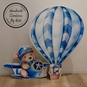 Blue Teddy Bear corflute cutout standee