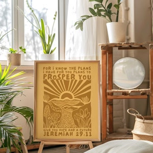 Jeremiah 29 11 - Bible Verse Wall Art Print Poster - Christian Gift ...