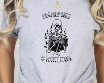Morally Grey Villain Tee, Dark Romance Bookish Shirt