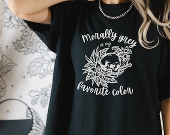 Morally Grey Villain Tee, Dark Romance Bookish Shirt