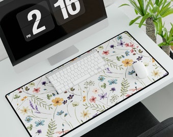 Tappetino Da Scrivania XXL Fiori Selvatici – 80x40 Cm, Morbido E Antiscivolo, Per Gioco E Ufficio