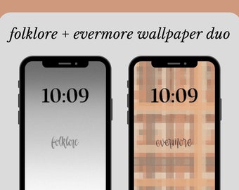 folklore and evermore aesthetic phone background duo