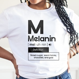 Melanin Definition T-Shirt Schwarz Ermächtigung Afroamerikaner Geschenke Weiche Baumwolle Bequeme Passform