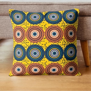 African Print Accent Pillow: Afrocentric Home Decor