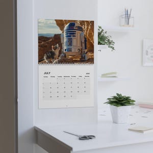 R2-D2 & kittens Calendar 2025, star wars gift Purrfection meets evil- starwars gifts, stocking stuffer, valentines gift, gifts for him image 10