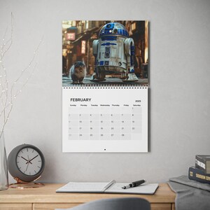 R2-D2 & kittens Calendar 2025, star wars gift Purrfection meets evil- starwars gifts, stocking stuffer, valentines gift, gifts for him image 9