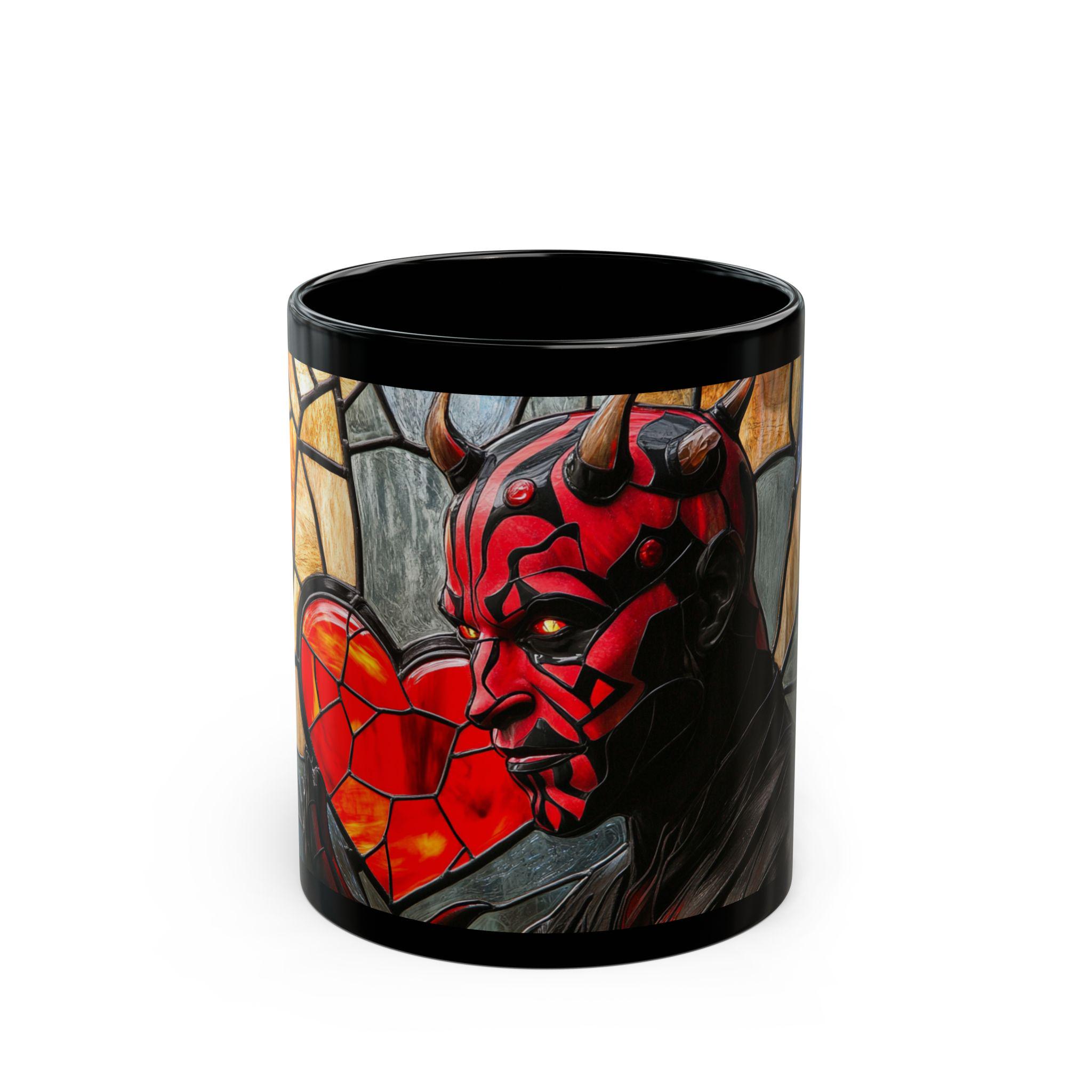 Darth Maul love Mug, star wars mug, Black Ceramic Coffee Cup, 11oz 15oz Novelty Tea Mug, Valentine's Gift for Him Her,