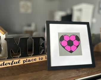 Authentic Heart Shaped Soccerball Wall Decor