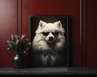 Vintage Dog Portrait Art Print: Pet Home Decor (Digital Download)