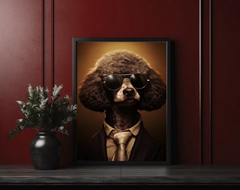 Vintage Dog Portrait Art Print: Pet Home Decor (Digital Download)