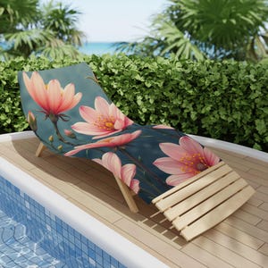 Blumen Strandtuch - Lebendige Stranddecke, Sommertuch für Strandtage, Poolparty, Tropisches Dekor, Reiseutensilien, Geschenk für Mütter, Mädchen