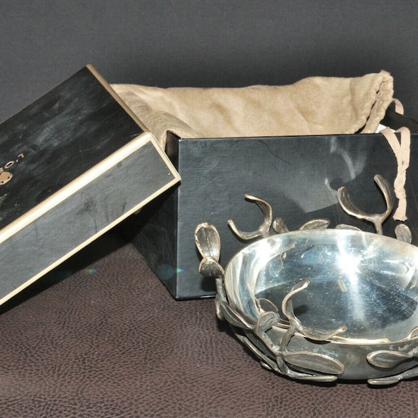 L' Objet 6" Nest Bowl Silverplate and  Brass - With Box, Soft Bag