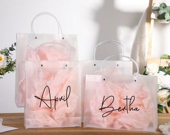 Bolsa de regalo de PVC-Bolsa de regalo de dama de honor-Bolsa de fiesta-Bolsa de bienvenida-Bolsas de regalo de despedida de soltera-Bolsas de regalo de cumpleaños-Bolsa de regalo clara-Bolsa de regalo de boda