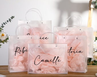 Bridesmaid gift bag-PVC gift bag-Party Bag-Welcome Bag-Bachelorette Party Gift Bags-Birthday Gift Bags-Clearly gift bag-Wedding gift bag