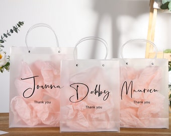 Bridesmaid gift bag-PVC gift bag-Party Bag-Welcome Bag-Bachelorette Party Gift Bags-Birthday Gift Bags-Clear gift bag-Wedding gift bag