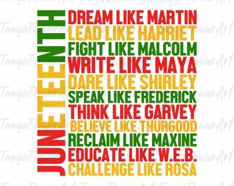Juneteenth Dream Like SVG PNG, Juneteenth Svg Bundle, Juneteenth 1865 Svg, Juneteenth Svg, African American Svg, Black History Month Svg Png