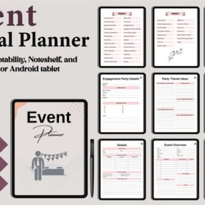 Digital Event Planner, Digital Planner, Event Planner, Event Organizer, Event Planning, Planning Checklist, Wedding Checklist