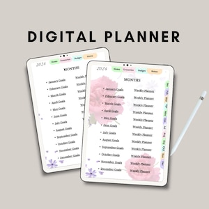 Hyperlinked Planner GoodNotes Planner Digital Planner 2024 Planner iPad Planner Digital Organizer Customizable Planner