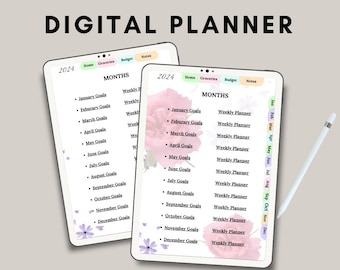 Hyperlinked Planner GoodNotes Planner Digital Planner 2024 Planner iPad Planner Digital Organizer Customizable Planner