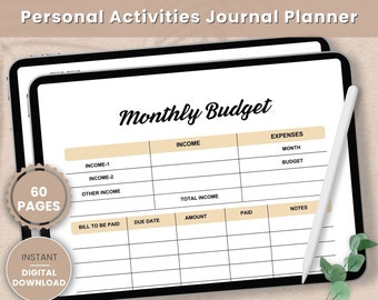 Persoonlijke activiteiten dagboekplanner, digitale planner voor 2024 en 2025, haarschoonheidsplanner, digitaal dagboek voor schoonheid, digitaal dagboek voor kind