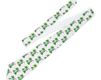 Kentucky Derby Necktie Mint Julep Cool y divertido bebida exclusiva Tie Regalo del Día del Padre Derby Atuendo Regalo de los hombres Traje de boda Regalo de los padrinos