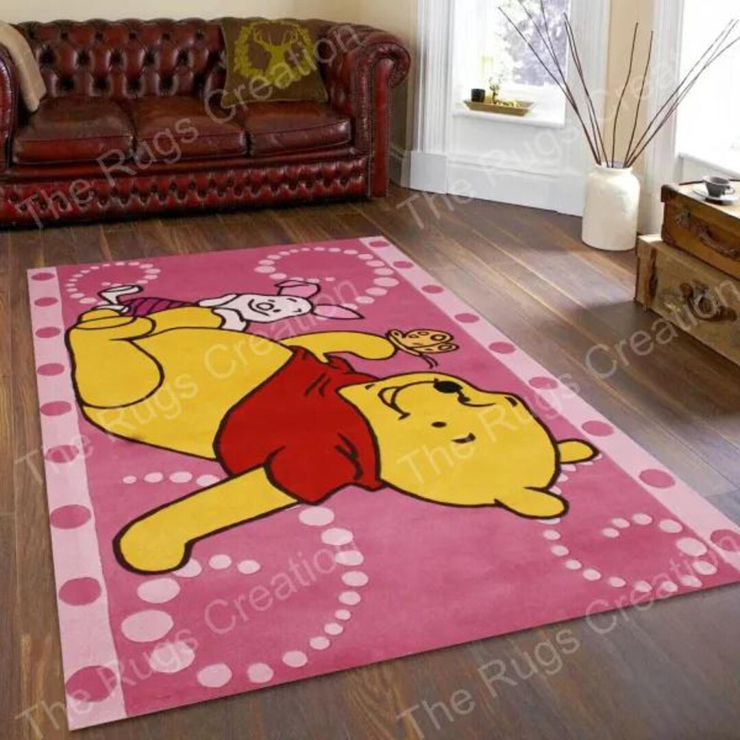 Handmade Tufted Woolen Pooh & Tweety Rug, Kids Room Carpet - Etsy