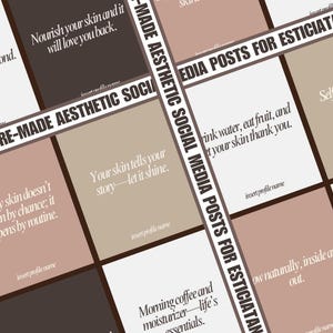 Aesthetic Quotes for Estheticians, Estheticians trendy quotes for Instagram, Instagram posts made for Estheticians