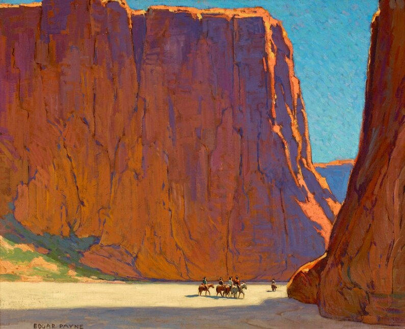 Sunset Canyon De Chelly Edgar Alwin Payne Archival Quality Art Print
