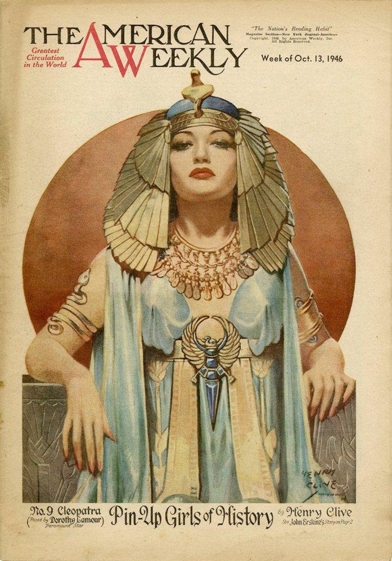 Dorothy Lamour as Cleopatra Henry Clive Archival Quality Art Print Etsy