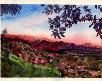 Pink Topa Topas : Sandra Watercolors™ California  SIGNED Art Print