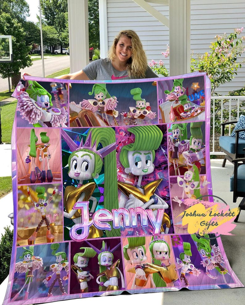 Personalized Velvet and Veneer Throw Blanket, Custom Name Trolls Band