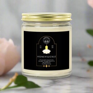9oz Clear Jar Candle | Honeysuckle