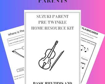 Suzuki Eltern Pretwinkle Home Information: 10 Geigen-Lernspiele, Karteikarten und Tipps für Eltern mit der Suzuki-Methode
