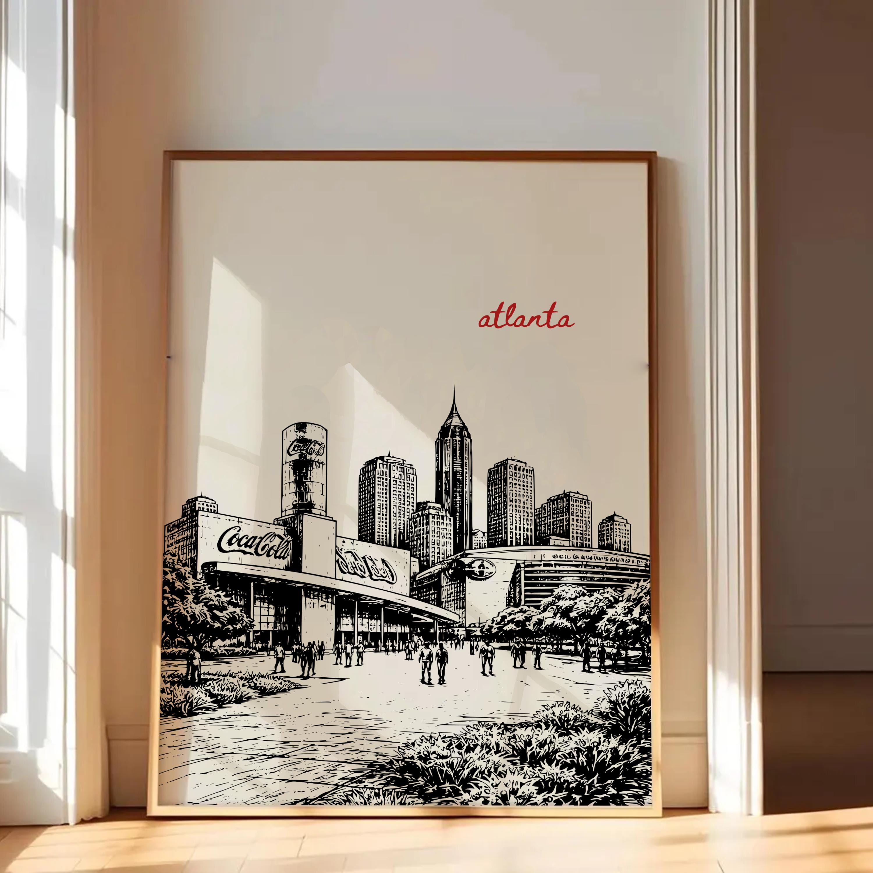 Atlanta Coca Cola Print - Etsy