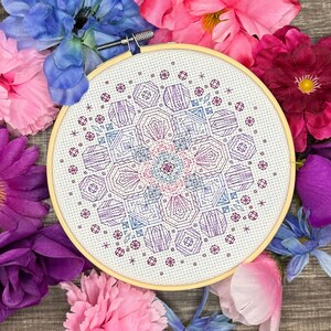 Calista-kaleidoscope modern blackwork pattern