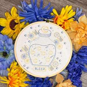 Sleeping Potion: modern blackwork pattern