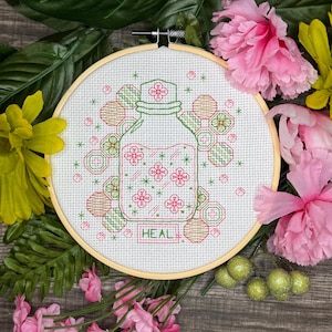 Healing Potion: modern blackwork pattern