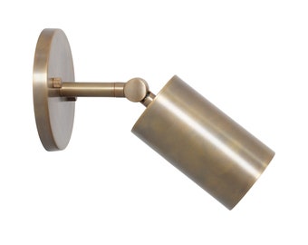Single Light Tube Shade Sputnik Brass Wall Lamp Beside Wall Sconce
