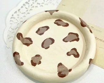 Leopard Print Trinket Dish, Handmade Jewelry Dish, Gift For Daughter, Home Decor, Jewelry Organizer, Housewarming Gift