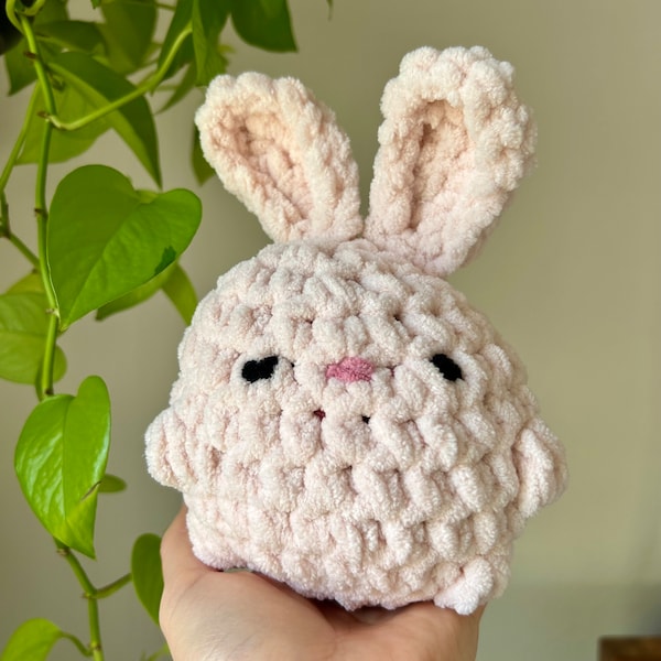 Crochet Chubby Bunny, Happy Rabbit Toy, Love Bunny Toys, Mini Bunny Toy, Bunny Safe Stuffed Animals,