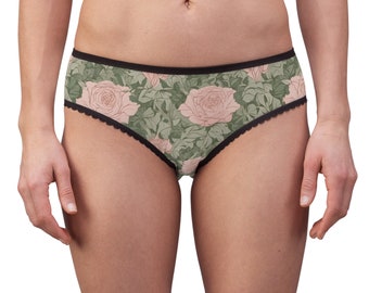 Pastel Botanical Illustration Women's Briefs | Boho Chic | Fenopa™