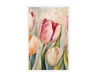 Boho-Chic Pastel Tulip Acrylic Sign
