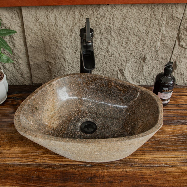 Natural Stone Sinks, River Stone Sinks , small size14 - 15.5 in | Natural Stone Sinks, Cobblestone Sinks, Stone Sinks, Granite Sinks