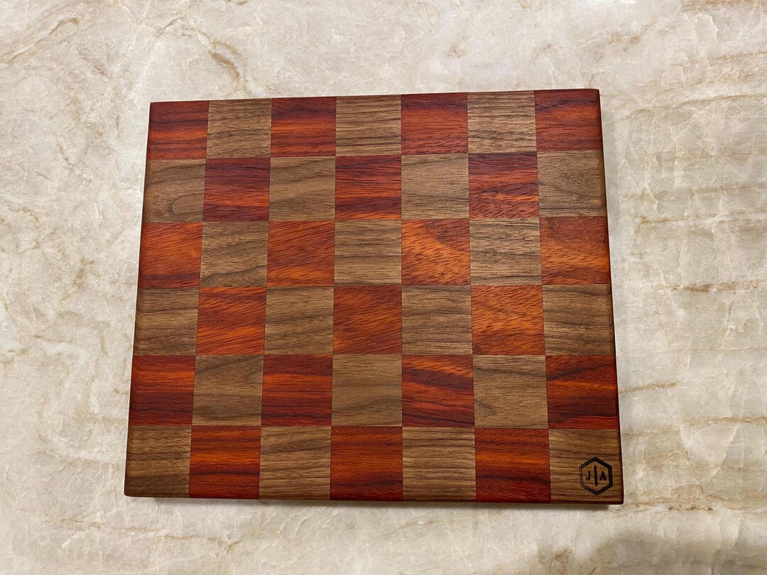 Checkerboard Butcher Block/serving Board - Etsy